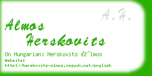almos herskovits business card